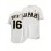 Men's Classic #16 White Striped Baseball Jersey with Embroidered Letters - Breathable, Button-Up Short Sleeve Shirt for Training & Competition