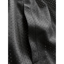 [Size 8-24 Basketball Shorts] Men's all black # 8-24 basketball shorts, classic letter embroidery design, button style short sleeved breathable shirt, suitable for training and competition