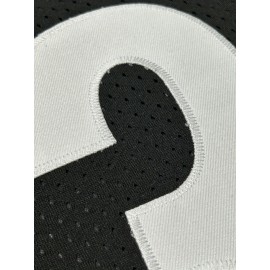 Men'S Black # 43 Breathable Rugby Jersey, Sports V-Neck Short Sleeved Uniform for Training And Matches, Embroidered American Football Shirt