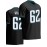 Men'S Black #62 Breathable Rugby Jersey, Sports V-Neck Short Sleeved Uniform for Training And Matches, Embroidered American Football Shirt