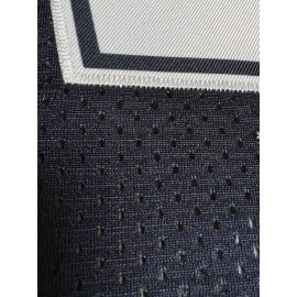 Men's Deep Blue # 22 Breathable Rugby Shirt, Sports V-neck Short Sleeve Training Match Uniform, Embroidered American Football Shirt