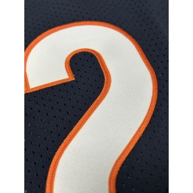 SheLucki Men'S Deep Blue #2 American Football Jersey, Loose Fit, Breathable Polyester, V-Neck, Embroidered Sports Top, Casual Streetwear for All Seasons