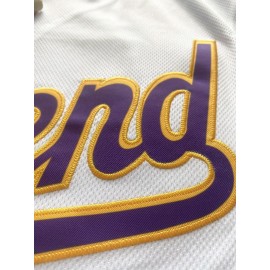 Men's #8-24 Los Angeles Legend Baseball Jersey - Black & White Patchwork, Embroidered 