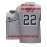 Men's Grey #22 Baseball Jersey - Loose Fit V-Neck Embroidered Sports Shirt, Breathable Button-Up Top for Casual Streetwear, Outdoor Activities & All-Season Wear (Adults & Teens)