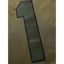 Men's #1 Army Green Baseball Jersey, Breathable Polyester, V-Neck with Button-Up Closure - Sporty & Casual Style for Everyday, Parties, Training & Streetwear