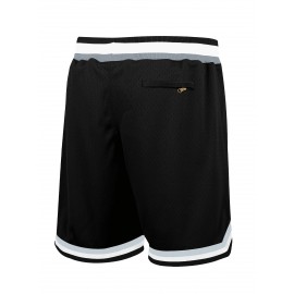 Men's Black Baseball Shorts with Chicago Embroidered Logo - Breathable Loose-Fit Athletic Shorts for Training, Competition & Casual Wear | Machine Washable All-Season Sportswear, Workout Shorts