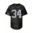 Men's Black #34 Breathable American Football Jersey - Embroidered V-Neck Loose Fit Rugby Shirt for Training, Matches & Casual Wear | All-Season Machine Washable Sportswear, Embroidered Detailing