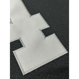 Men's Black #34 Breathable American Football Jersey - Embroidered V-Neck Loose Fit Rugby Shirt for Training, Matches & Casual Wear | All-Season Machine Washable Sportswear, Embroidered Detailing