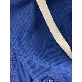 Men's #30 Blue Baseball Jersey - Classic Design, Breathable Button-Up Short Sleeve Shirt for Training & Games, V-Neck, Loose Fit, Polyester, Machine Washable, Game Day Attire | Sports Top | Lightweight Polyester, SHLUCKI