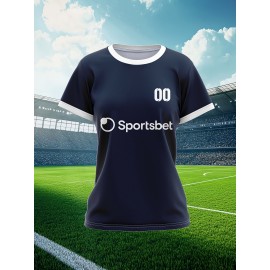 Customizable Plus Size Football Jersey for Women - Personalized Name & Number, Vibrant Soccer Graphic, Soft & Comfortable Fabric, Perfect for Training & Sports Activities, Soccer Accessories