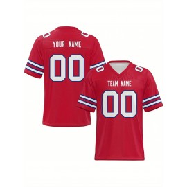 Personalized Football jersey Custom Football jersey Printed T-shirts Customize your favorite team and number, Everyday personalized hip-hop short-sleeved shirts, button- shirts