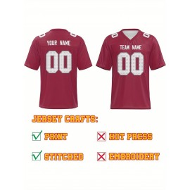 Personalized Football jersey Custom Football jersey Printed T-shirts Customize your favorite team and number, Everyday personalized hip-hop short-sleeved shirts, button- shirts