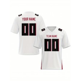 Personalized Football jersey Custom Football jersey Printed T-shirts Customize your favorite team and number, Everyday personalized hip-hop short-sleeved shirts, button- shirts