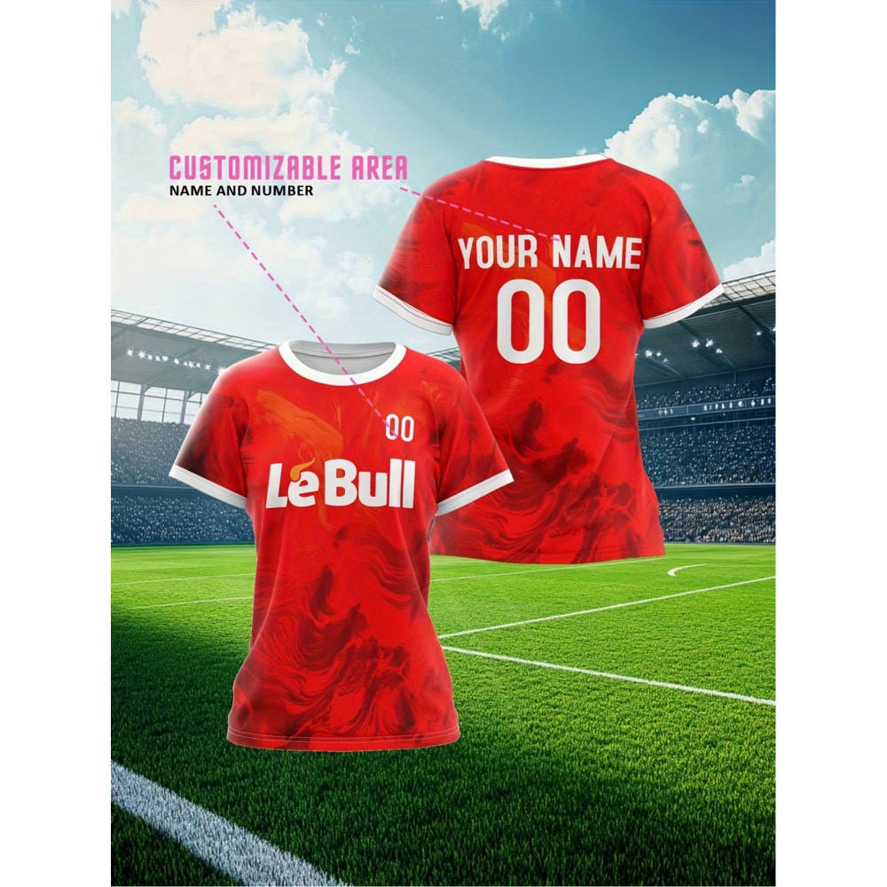 Custom Women'S Plus-Size Soccer Jerseys with Personalized Names And Numbers, Designed for Comfort And Lightweight Use in Sports And Leisure, Suitable for Baseball.