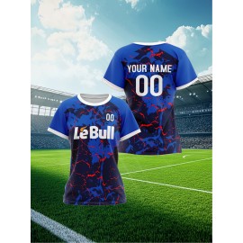 Custom Women'S Plus-Size Soccer Jerseys with Personalized Names And Numbers, Designed for Comfort And Lightweight Use in Sports And Leisure, Suitable for Baseball.