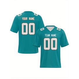 Personalized Football jersey Custom Football jersey Printed T-shirts Customize your favorite team and number, Everyday personalized hip-hop short-sleeved shirts, button- shirts